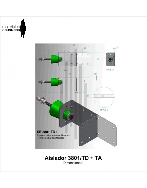 Aislador PARED 3801/TD + TA